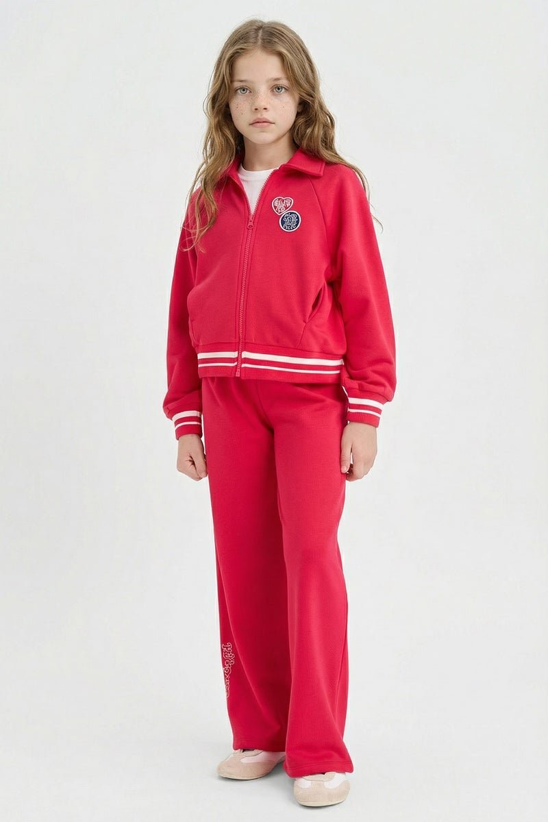 DeFacto Red Girl Girl Sweatshirt and Sweatpants 2 Piece Set Casual - Image 2